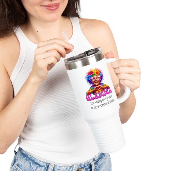 Groovy Grandma Insulated Travel Mug - Fun Grandma Gift