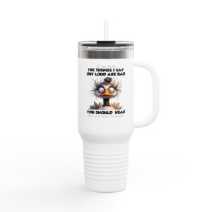 Funny Insulated Travel Mug - Quirky Gift for Coffee Lovers