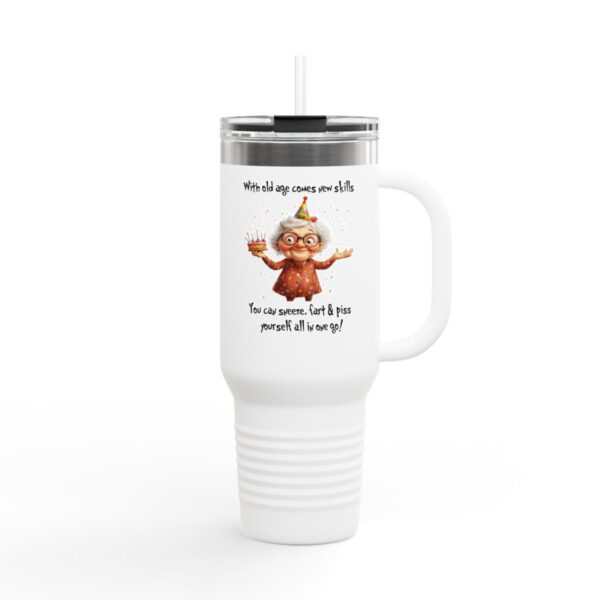 Funny Insulated Travel Mug – Perfect for Birthdays, Holidays, Tea & Coffee Lovers, Gifts for Grandma